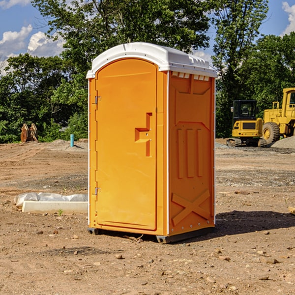 how often are the portable restrooms cleaned and serviced during a rental period in Waterloo CA